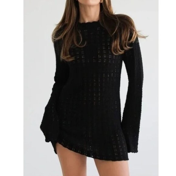 Rumored Beyond the Sea Mini Dress Size S Black - New - Picture 1 of 7